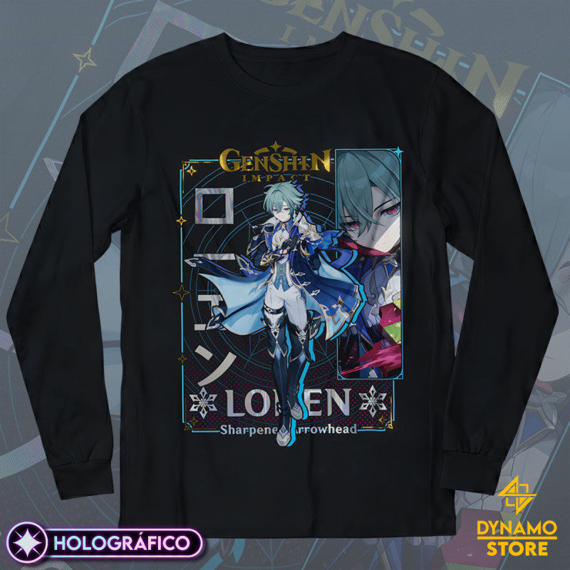 Lohen - Genshin Impact - Polera Manga Larga Holográfica - MYTHRIL PRINT