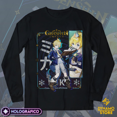 Mika - Genshin Impact - Polera Manga Larga Holográfica - MYTHRIL PRINT