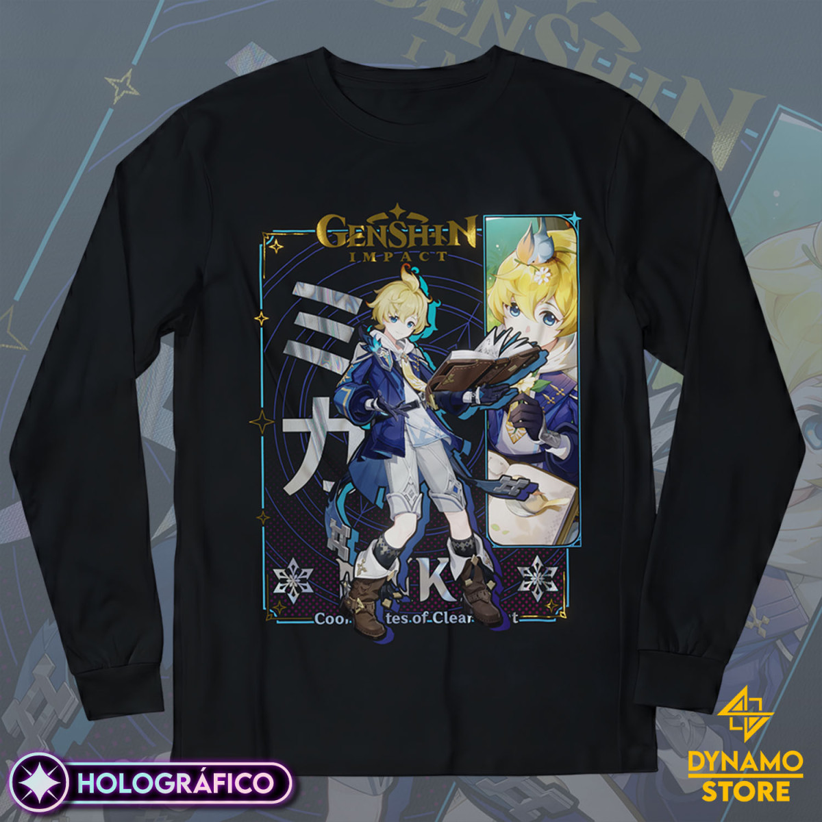 Mika - Genshin Impact - Polera Manga Larga Holográfica - MYTHRIL PRINT