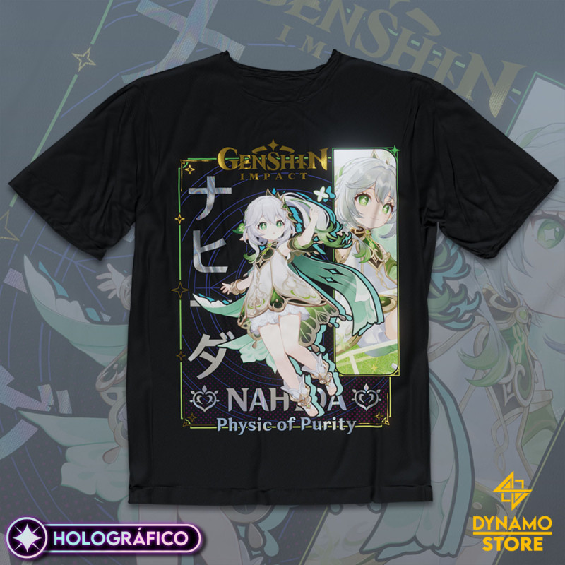 Nahida - Genshin Impact - Polera Holográfica - MYTHRIL PRINT