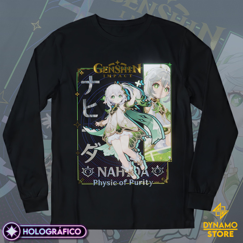 Nahida - Genshin Impact - Polera Manga Larga Holográfica - MYTHRIL PRINT