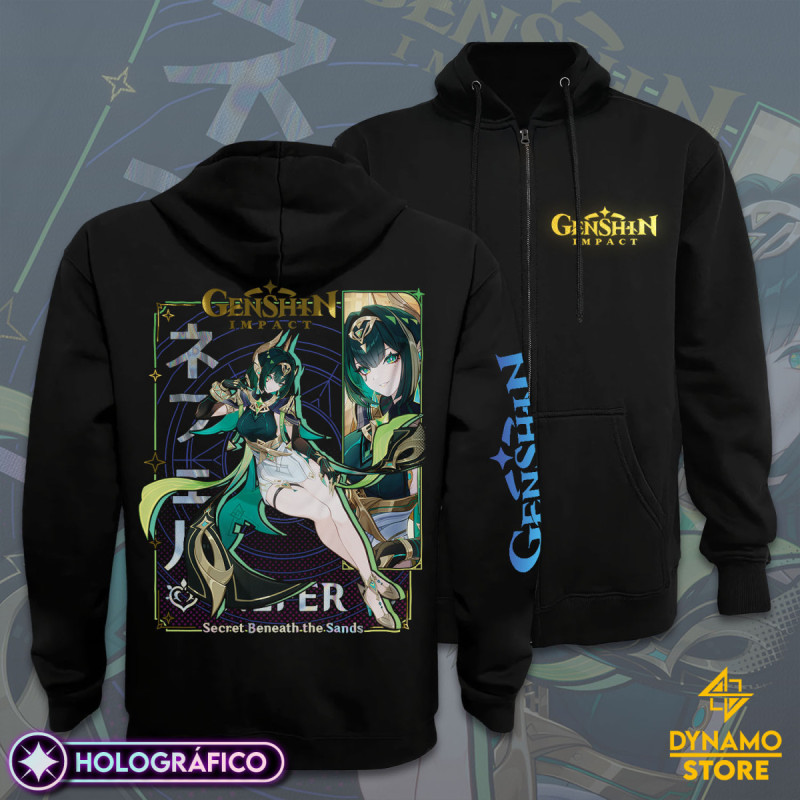 Nefer - Genshin Impact - Poleron Holográfica - MYTHRIL PRINT