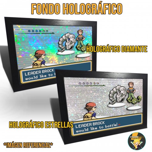 Pokemon Fire Red / Green Leaf Gym Leader Brock - Cuadro 3D