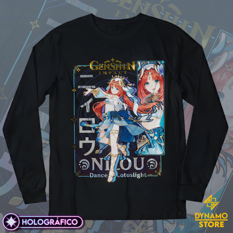 Nilou - Genshin Impact - Polera Manga Larga Holográfica - MYTHRIL PRINT