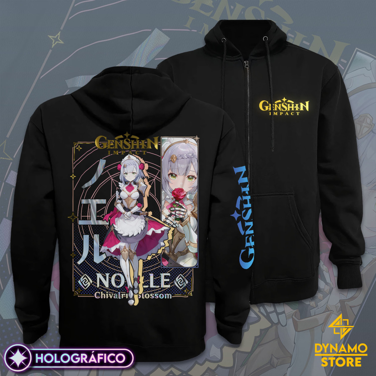 Noelle - Genshin Impact - Poleron Holográfica - MYTHRIL PRINT