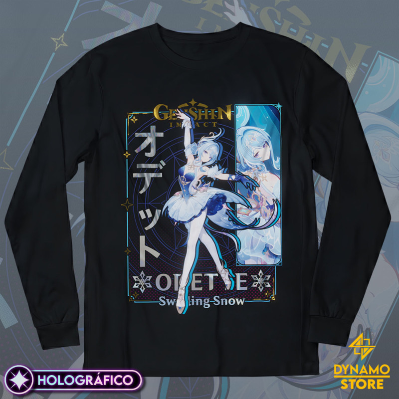 Odette - Genshin Impact - Polera Manga Larga Holográfica - MYTHRIL PRINT
