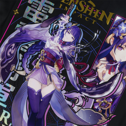 Raiden Shogun - Genshin Impact - Polera Holográfica - MYTHRIL PRINT