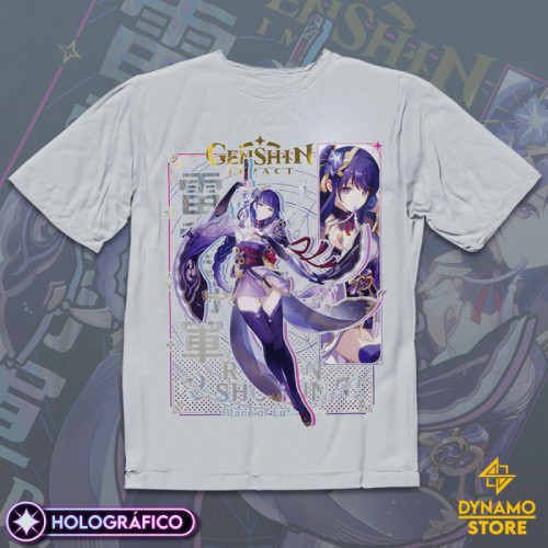 Raiden Shogun - Genshin Impact - Polera Holográfica - MYTHRIL PRINT
