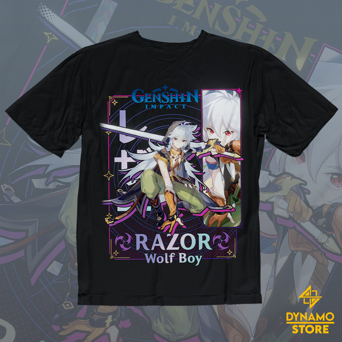 Razor - Genshin Impact - Polera - MYTHRIL PRINT
