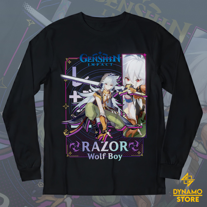 Razor - Genshin Impact - Polera Manga Larga - MYTHRIL PRINT