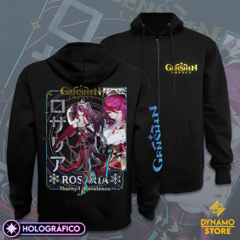 Rosaria - Genshin Impact - Poleron Holográfica - MYTHRIL PRINT