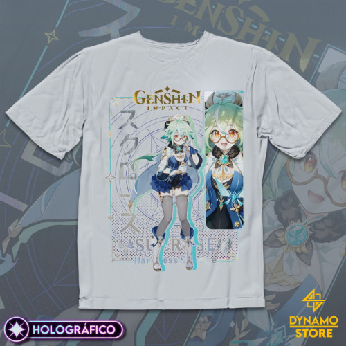Sacarosa - Genshin Impact - Polera Holográfica - MYTHRIL PRINT