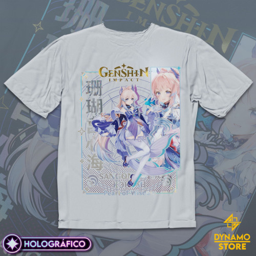 Sangonomiya Kokomi - Genshin Impact - Polera Holográfica - MYTHRIL PRINT