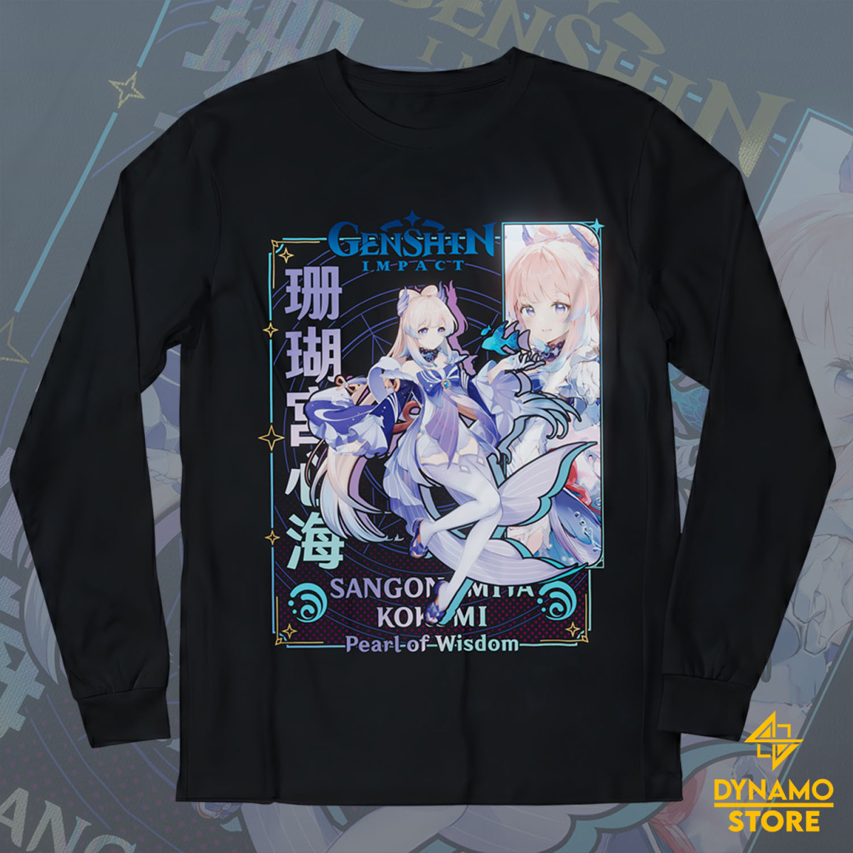 Sangonomiya Kokomi - Genshin Impact - Polera Manga Larga - MYTHRIL PRINT