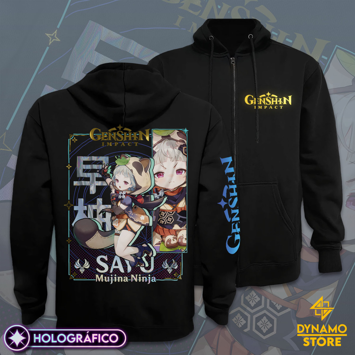 Sayu - Genshin Impact - Poleron Holográfica - MYTHRIL PRINT