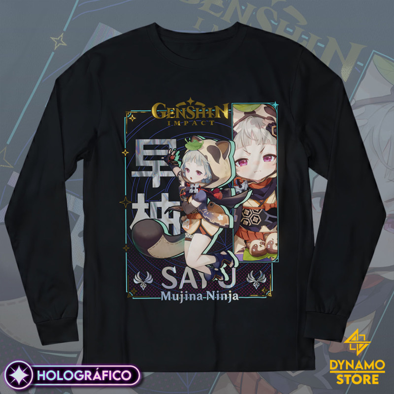 Sayu - Genshin Impact - Polera Manga Larga Holográfica - MYTHRIL PRINT
