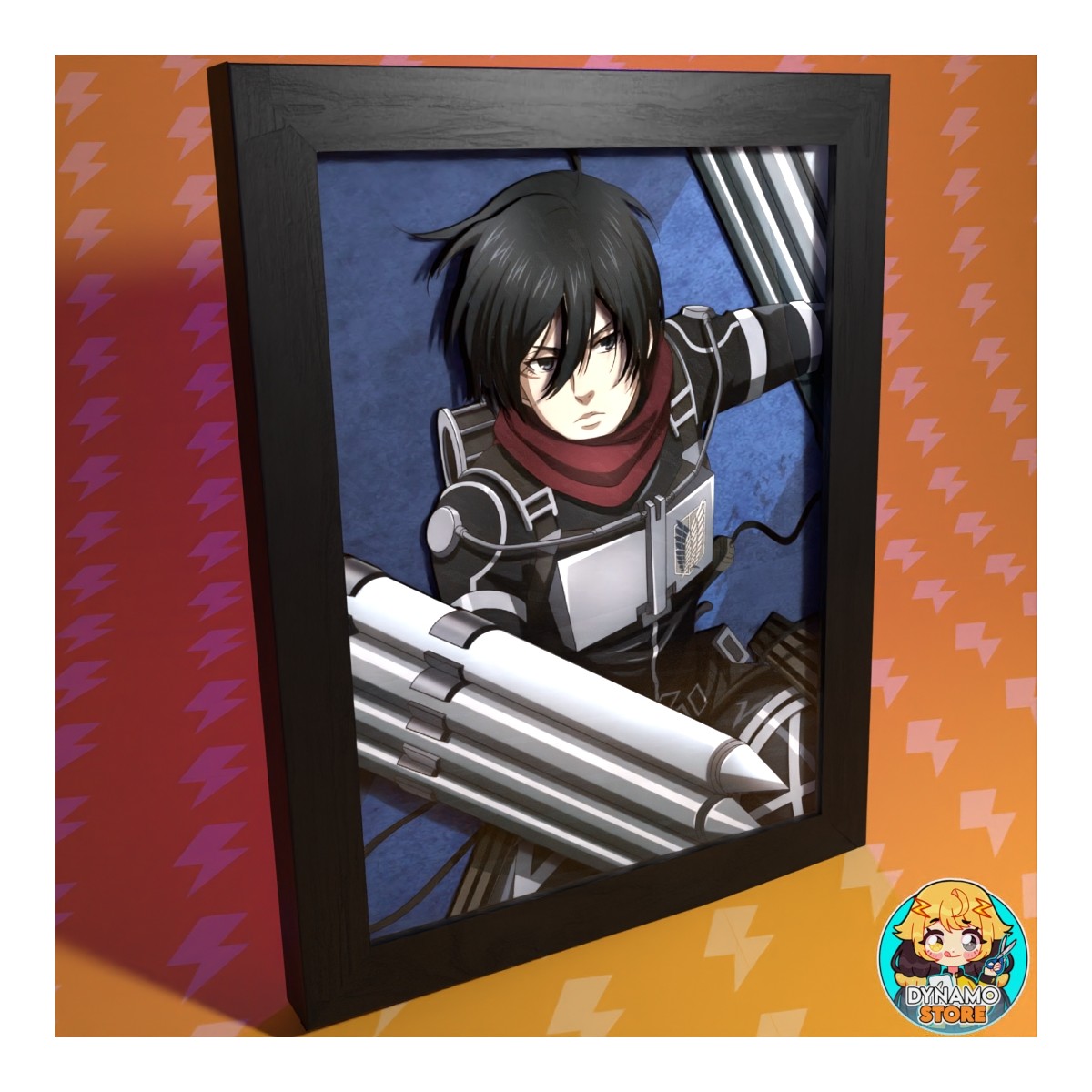 Mikasa Ackerman, Shingeki No Kyojin - Cuadro 3D