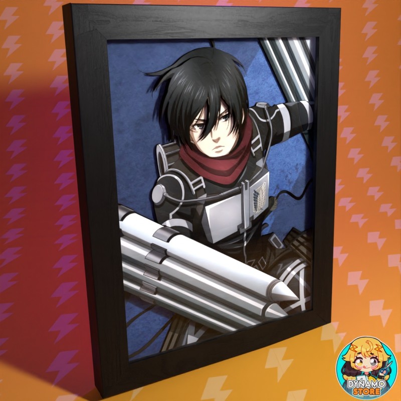 Mikasa Ackerman, Shingeki No Kyojin - Cuadro 3D