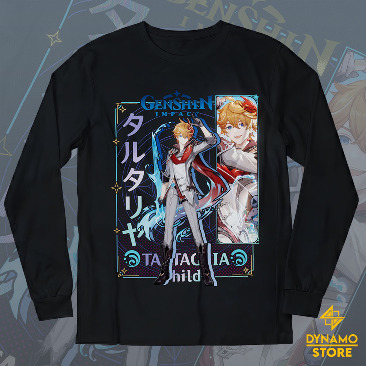 Tartaglia - Genshin Impact - Polera Manga Larga - MYTHRIL PRINT