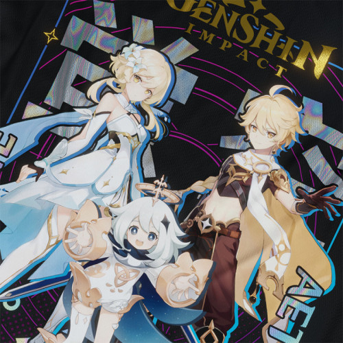 Travellers - Genshin Impact - Polera Holográfica - MYTHRIL PRINT