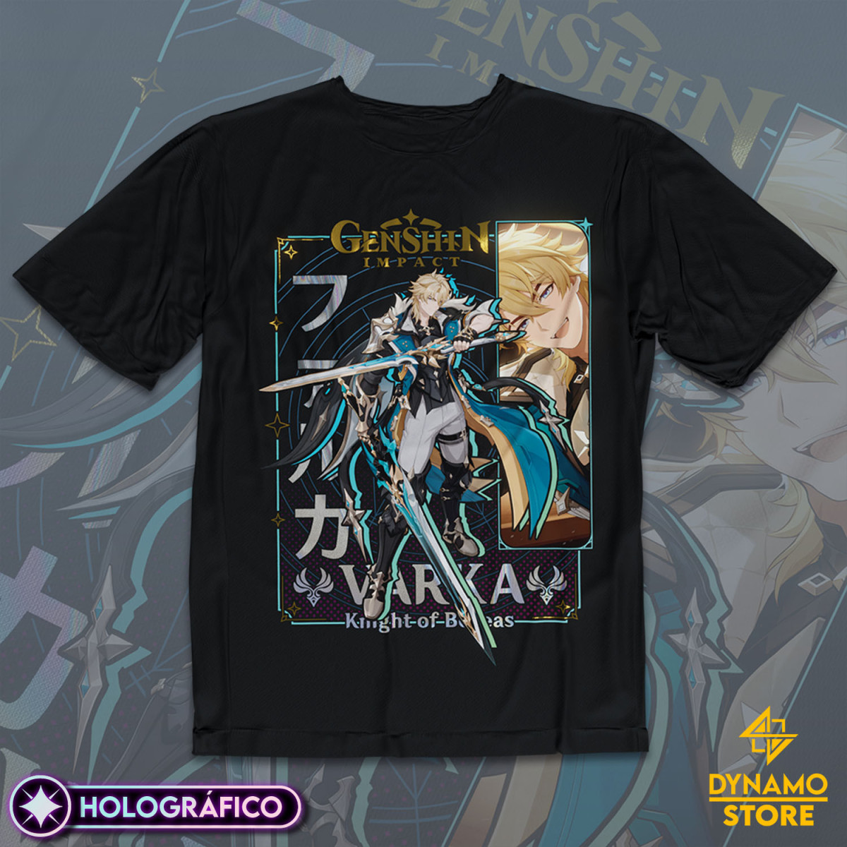 Varka - Genshin Impact - Polera Holográfica - MYTHRIL PRINT