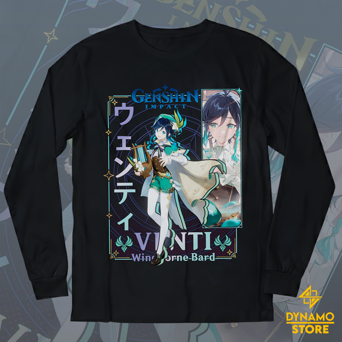 Venti - Genshin Impact - Polera Manga Larga - MYTHRIL PRINT