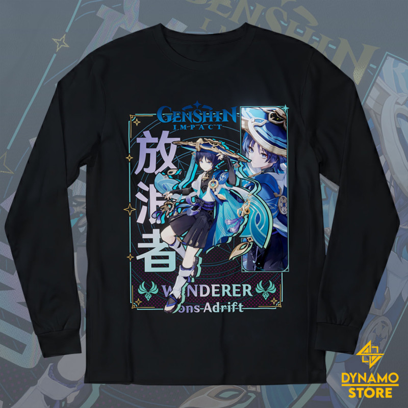 Wanderer - Genshin Impact - Polera Manga Larga - MYTHRIL PRINT