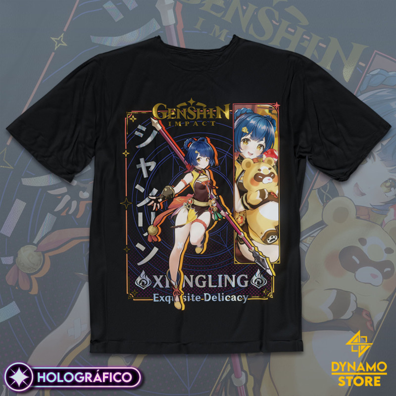 Xiangling - Genshin Impact - Polera Holográfica - MYTHRIL PRINT