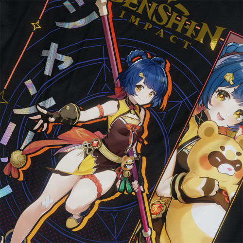 Xiangling - Genshin Impact - Polera Holográfica - MYTHRIL PRINT