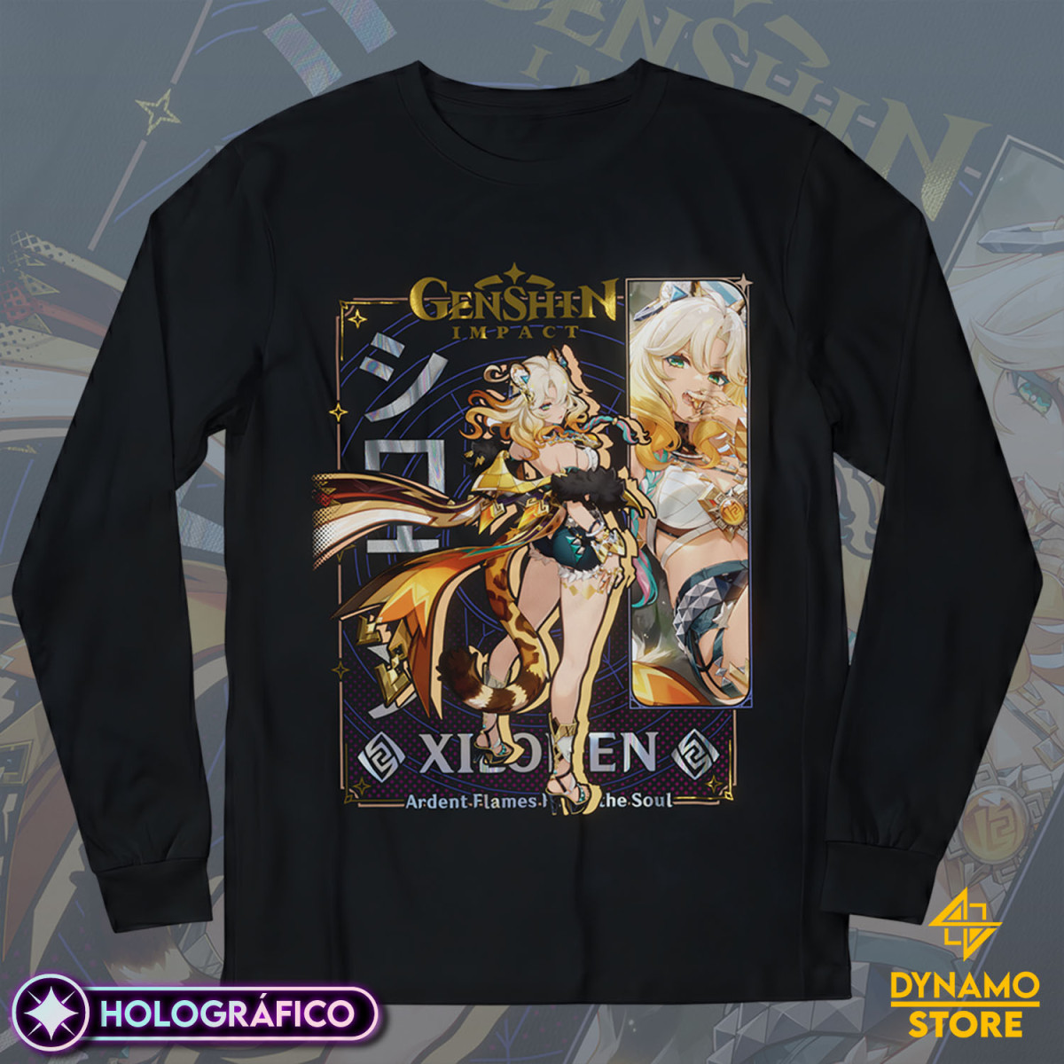 Xilonen - Genshin Impact - Polera Manga Larga Holográfica - MYTHRIL PRINT