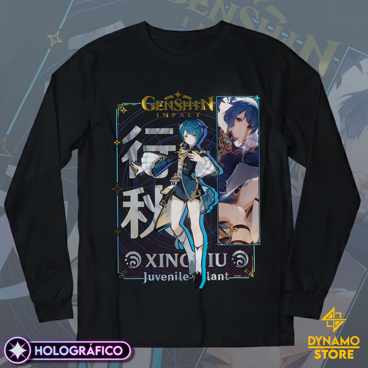 Xingchiu - Genshin Impact - Polera Manga Larga Holográfica - MYTHRIL PRINT