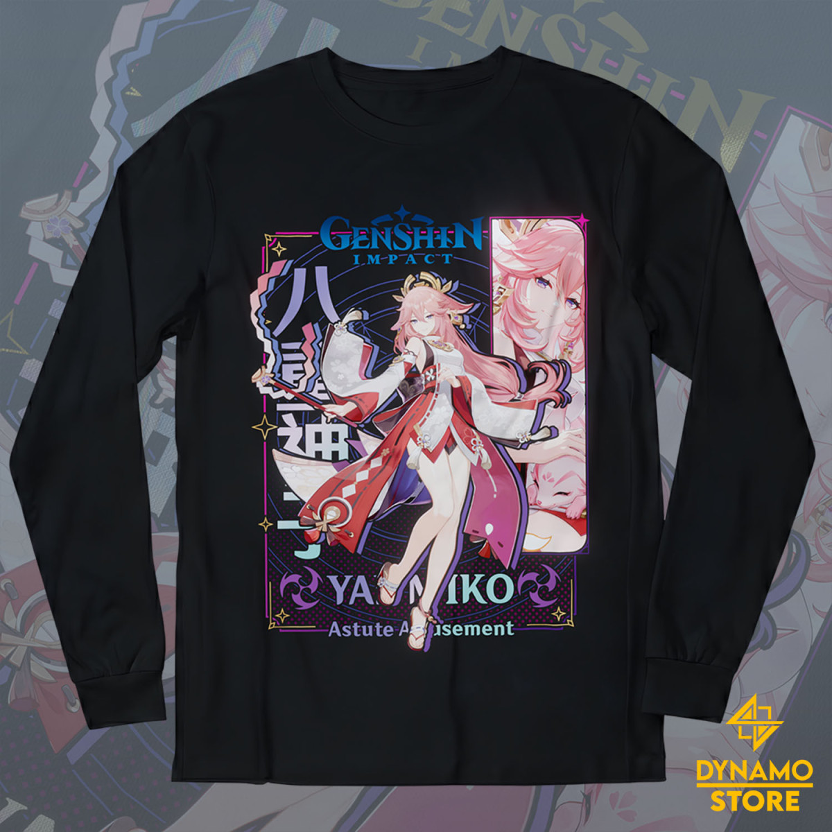 Yae Miko - Genshin Impact - Polera Manga Larga - MYTHRIL PRINT