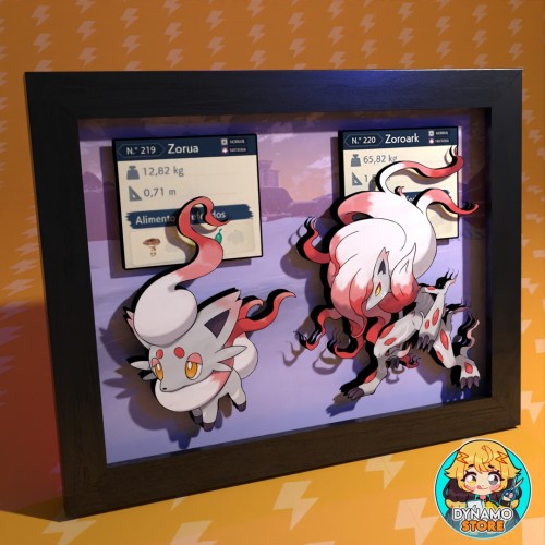 Linea Zorua de Hisui, Pokémon - Cuadro 3D