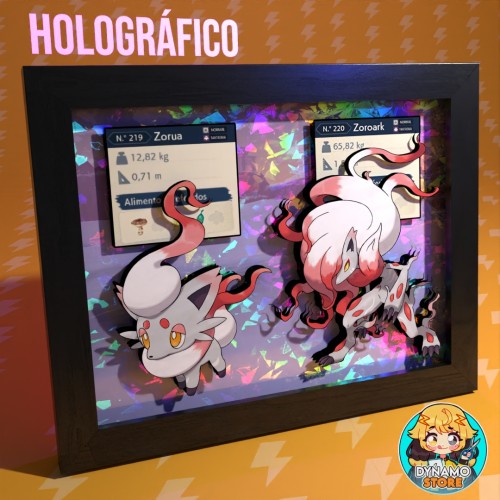 Linea Zorua de Hisui, Pokémon - Cuadro 3D