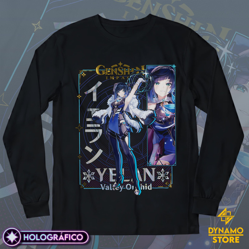 Yelan - Genshin Impact - Polera Manga Larga Holográfica - MYTHRIL PRINT