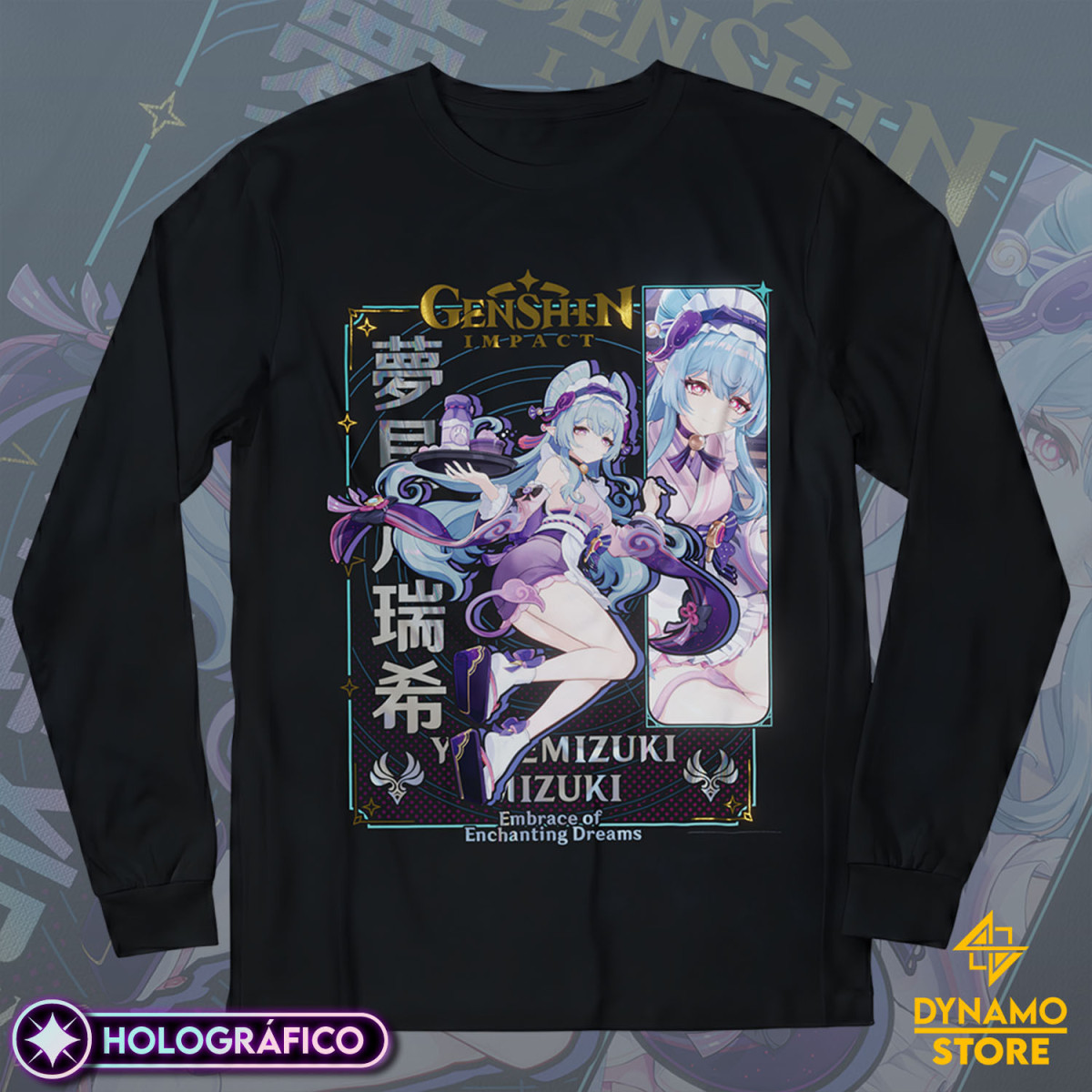 Yumemizuki Mizuki - Genshin Impact - Polera Manga Larga Holográfica - MYTHRIL PRINT