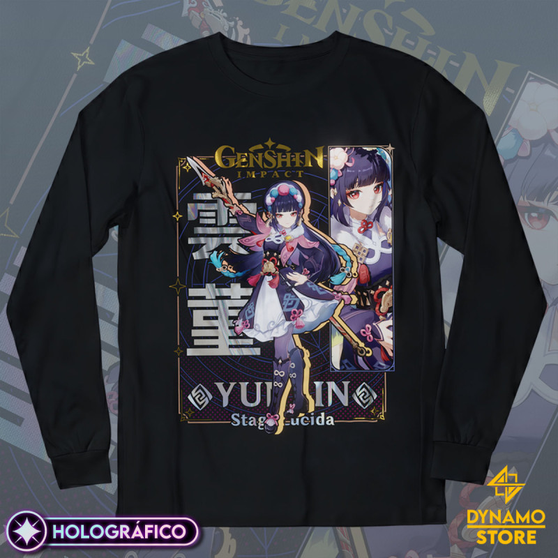 Yun Jin - Genshin Impact - Polera Manga Larga Holográfica - MYTHRIL PRINT