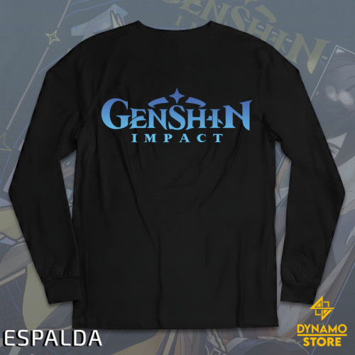 Zhongli - Genshin Impact - Polera Manga Larga Holográfica - MYTHRIL PRINT