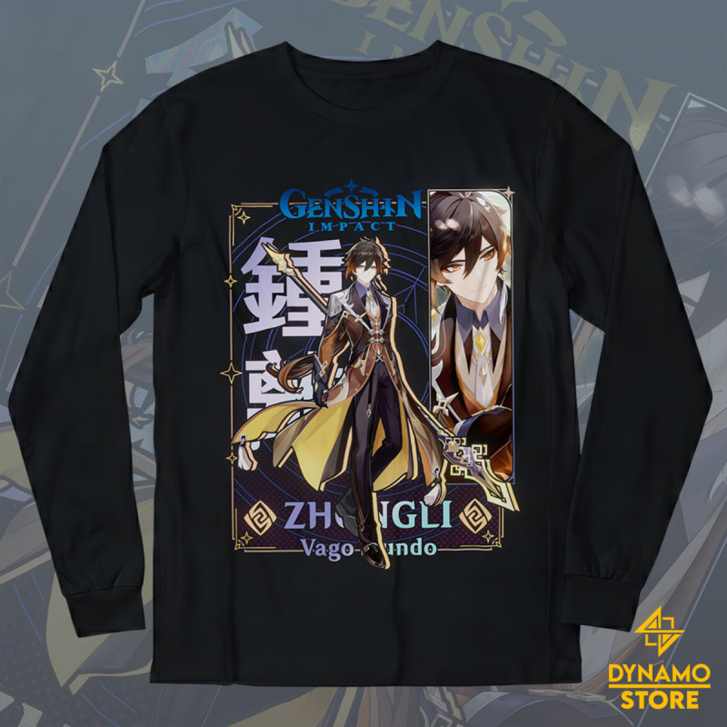 Zhongli - Genshin Impact - Polera Manga Larga - MYTHRIL PRINT