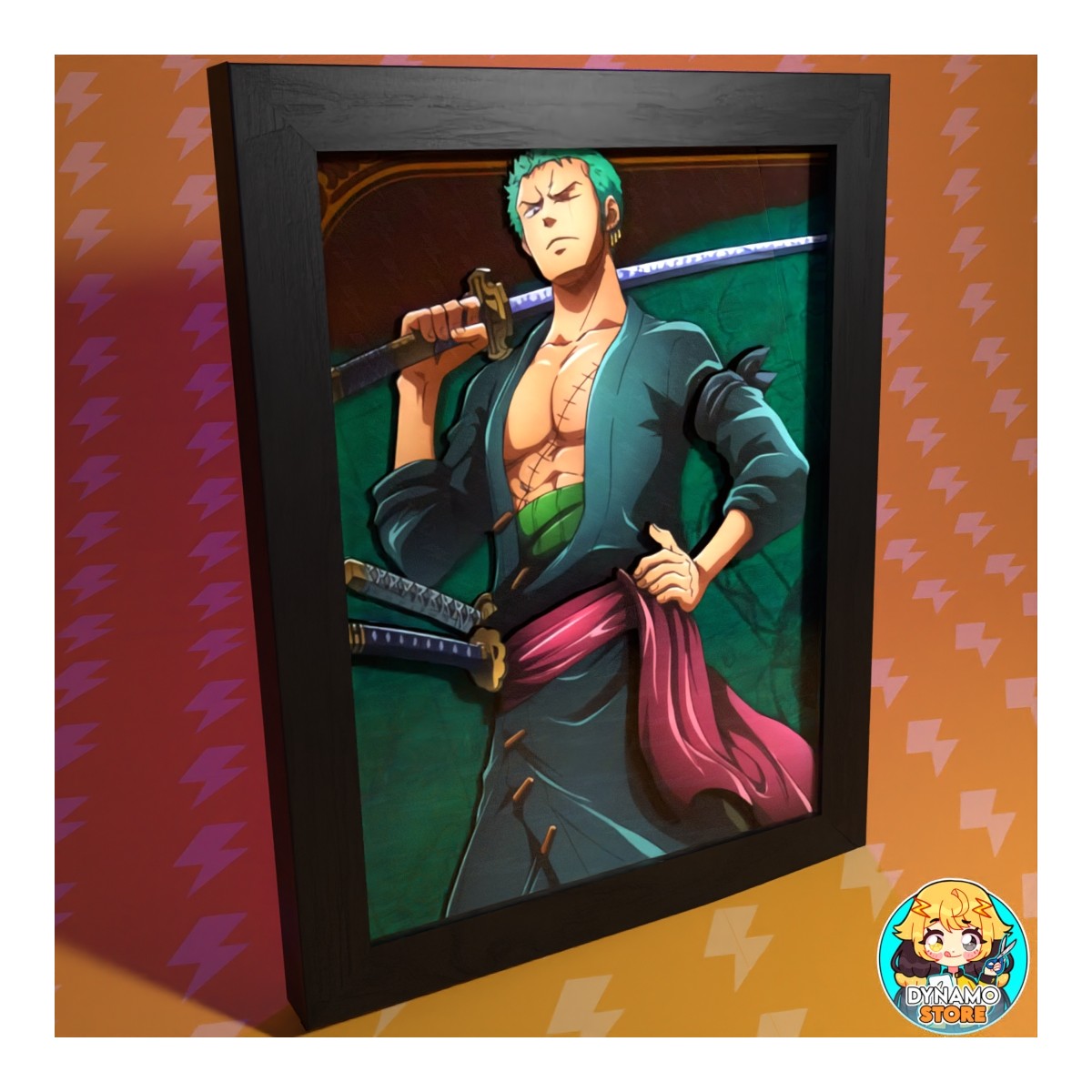 Zoro, One Piece - Cuadro 3D