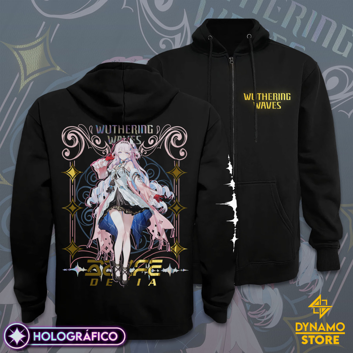 Denia - Wuthering Waves - Poleron Holográfica - MYTHRIL PRINT