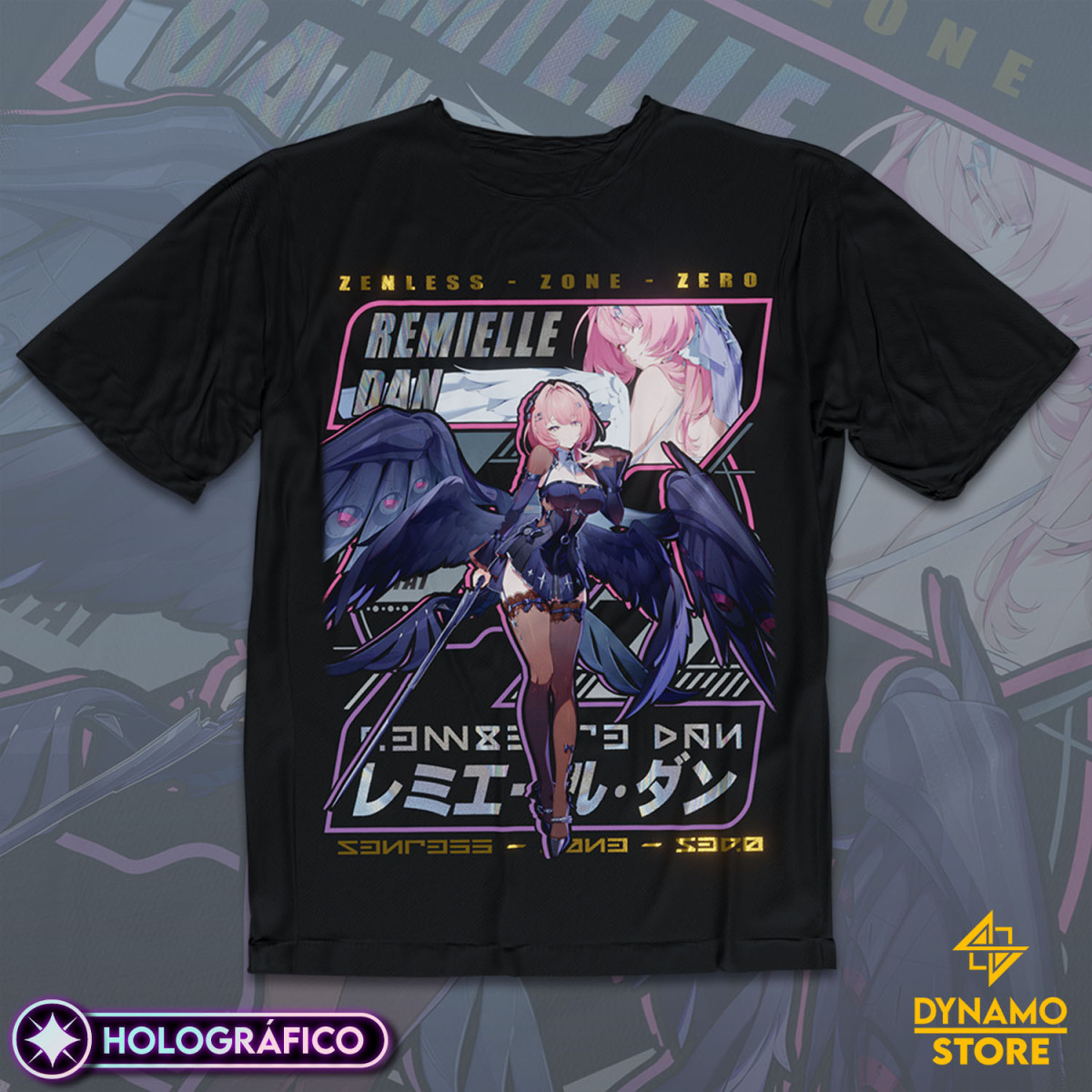 Remielle Dan Moonlight Whispers - Zenless Zone Zero - Polera Holográfica - MYTHRIL PRINT