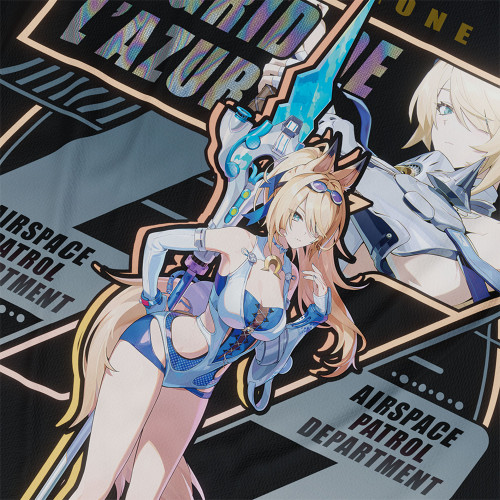 Sigrid de Lazur Majestic Wavechaser - Zenless Zone Zero - Polera Holográfica - MYTHRIL PRINT