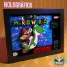 SNES Cover, Super Mario World - Cuadro 3D