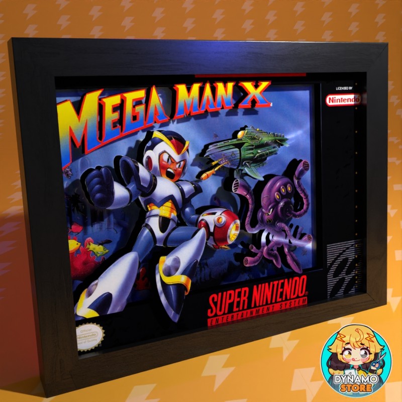 SNES Cover, Megaman X - Cuadro 3D