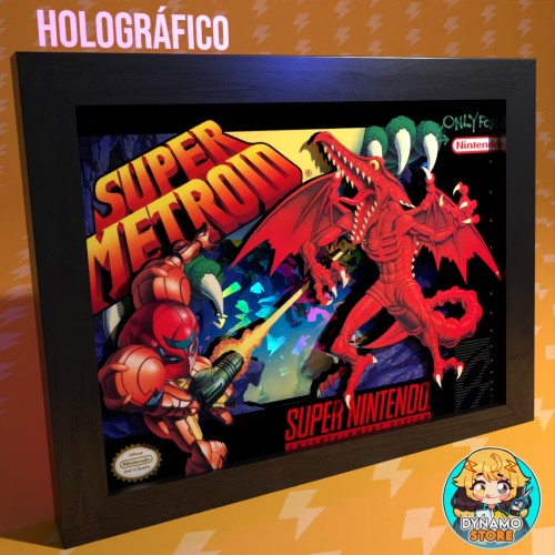 SNES Cover, Super Metroid- Cuadro 3D