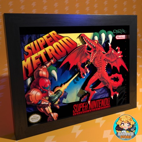 SNES Cover, Super Metroid- Cuadro 3D