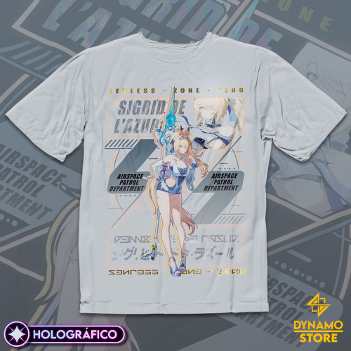 Sigrid de Lazur Majestic Wavechaser - Zenless Zone Zero - Polera Holográfica - MYTHRIL PRINT