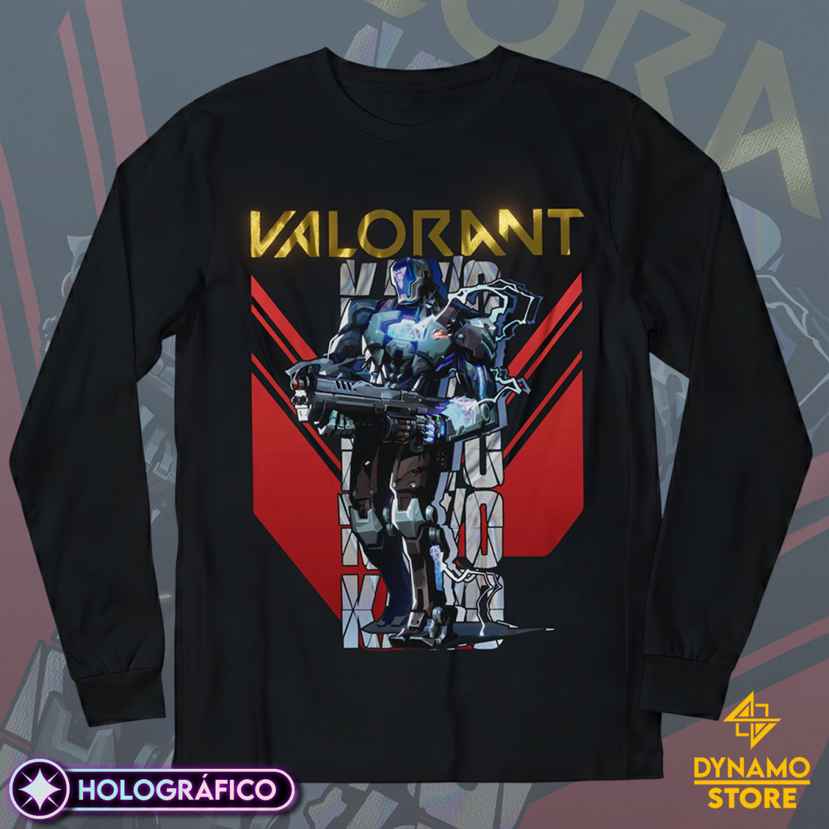 Kayo - Valorant - Polera Manga Larga Holográfica - MYTHRIL PRINT