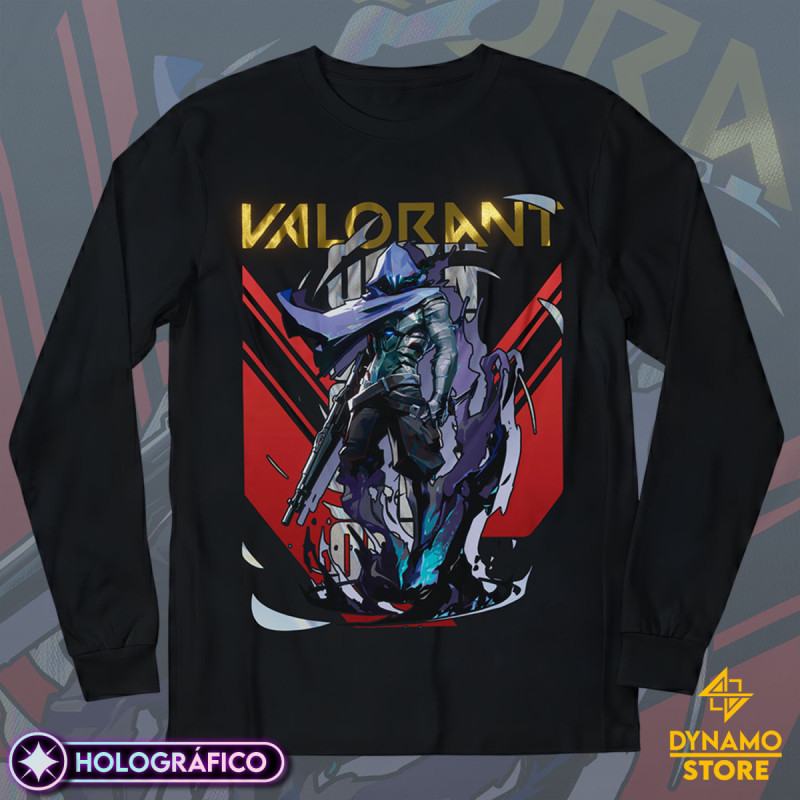 Omen - Valorant - Polera Manga Larga Holográfica - MYTHRIL PRINT